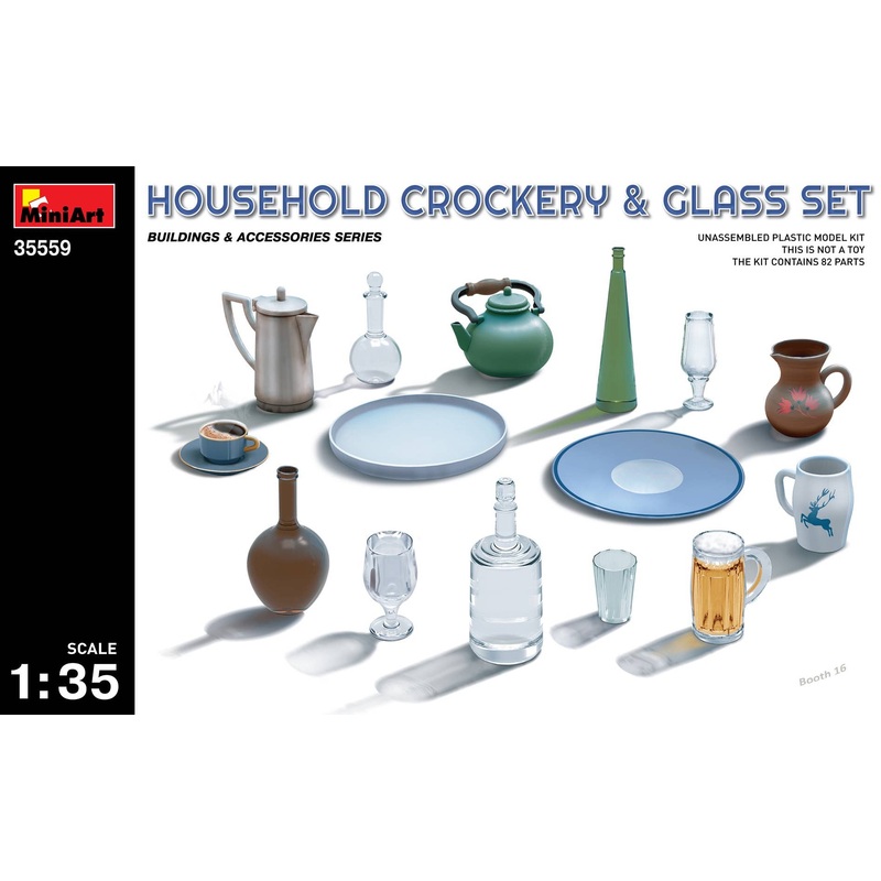 1/35 Household Crockery & Glass Set