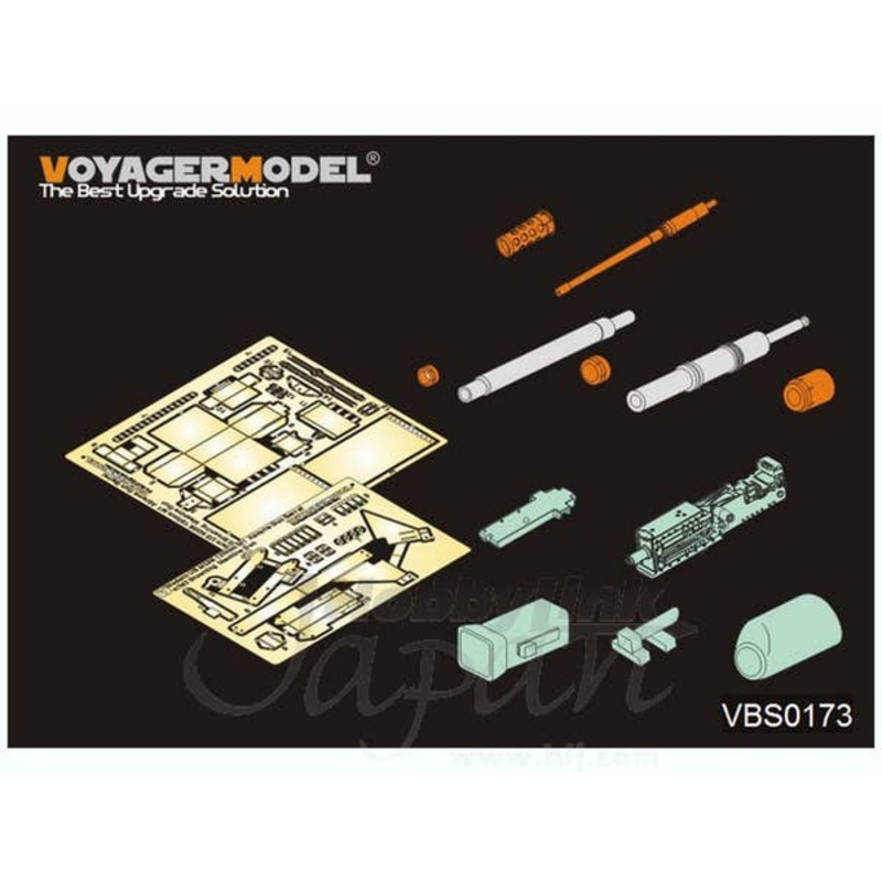 1/35 US M1 Abrams Gun Barrel w/M2 Browning Machinegun (Tamiya)