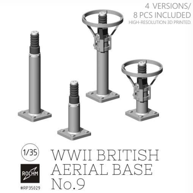 1/35 WW.II British Army British Army Antenna Base Set No.9 (4 Versions) 8 pcs