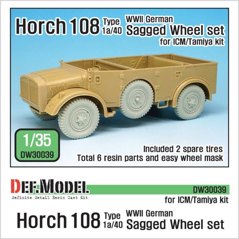 1/35 WW2 German Horch 108 typ1a/40 Wheel set 1 (ICM : Tamiya)