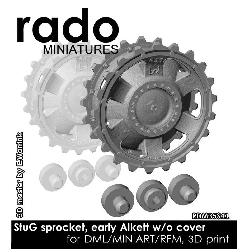1/35 WWII German Drive Sprocket for StuG III Type 1 Early Model by Alkett without Hub Cover (for Dragon/MiniArt/Rye Field Model)