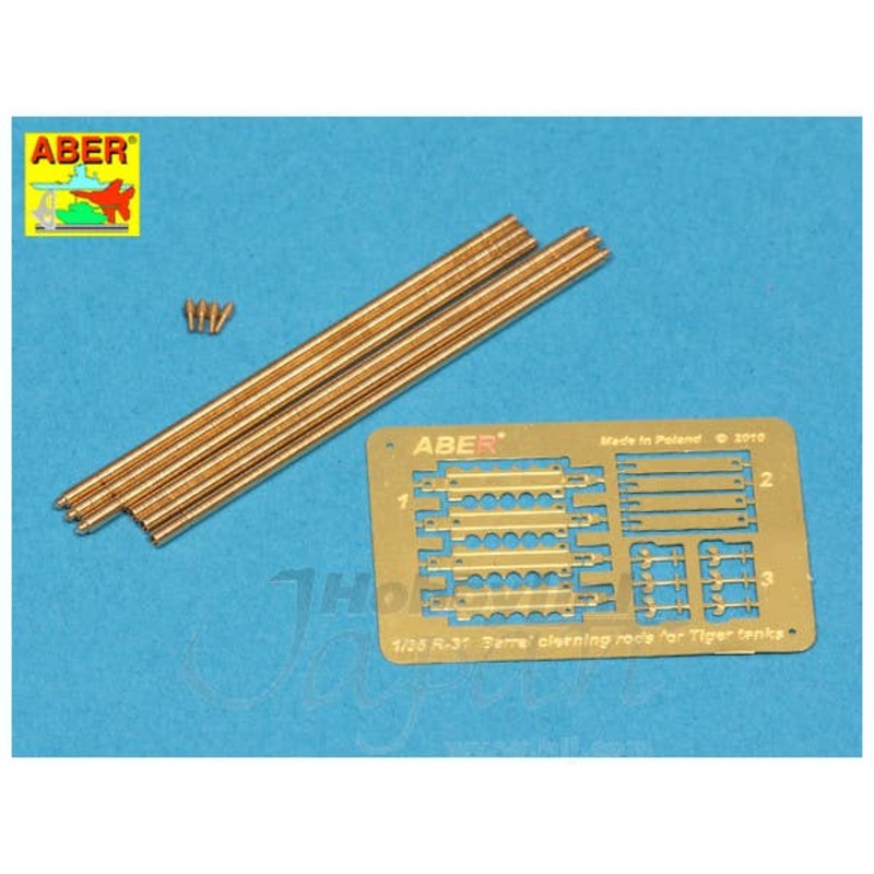 1/35 King Tiger Barrel Cleaning Rods w/Brackets