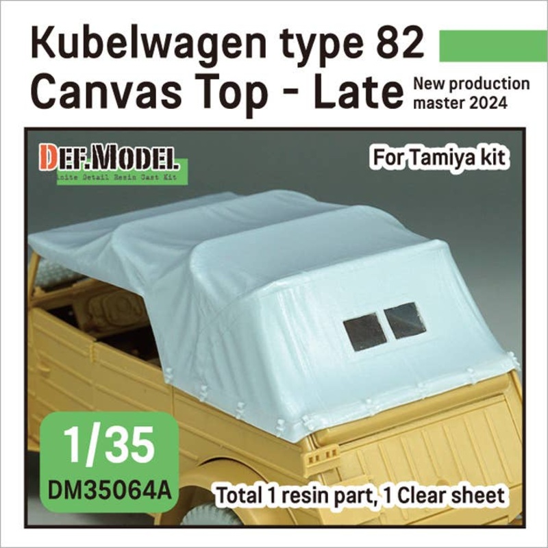 1/35 Kubelwagen Type 82 Canvas Top - Late for Tamiya kit