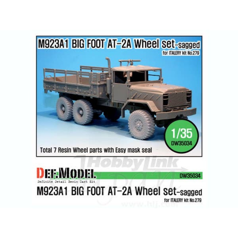 1/35 M923A1 Big Foot Truck GY AT-2A Sagged Wheel Set (Italeri)