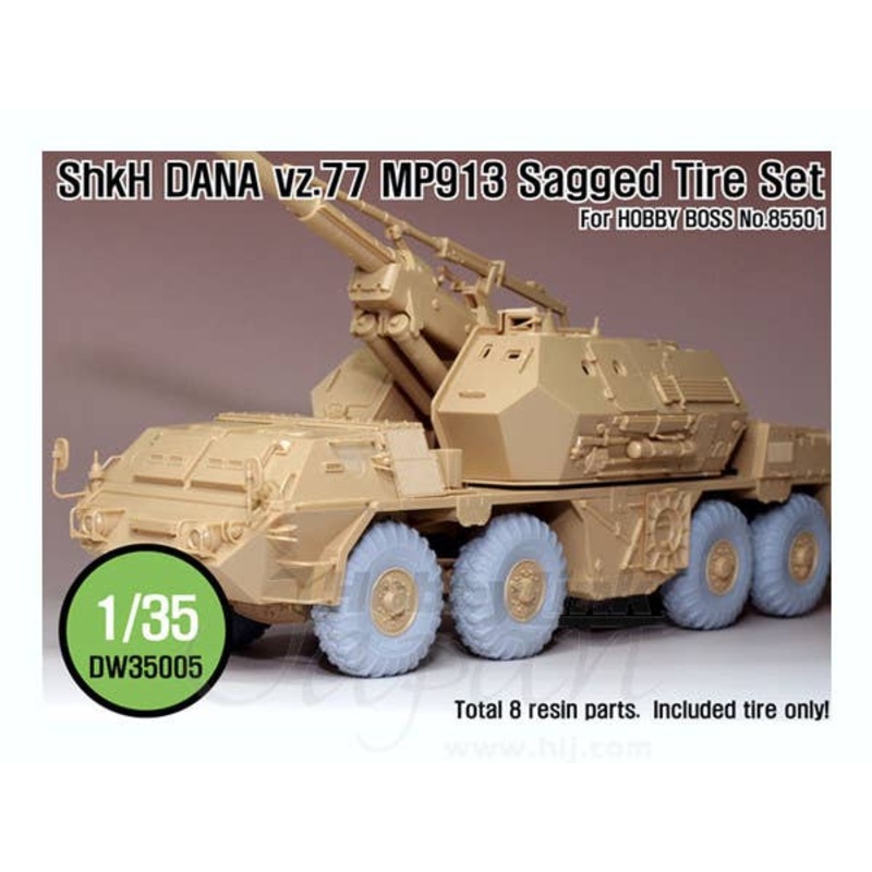 1/35 ShkH DANA vz.77 MP913 Sagged Tire Set (for Hobby Boss)