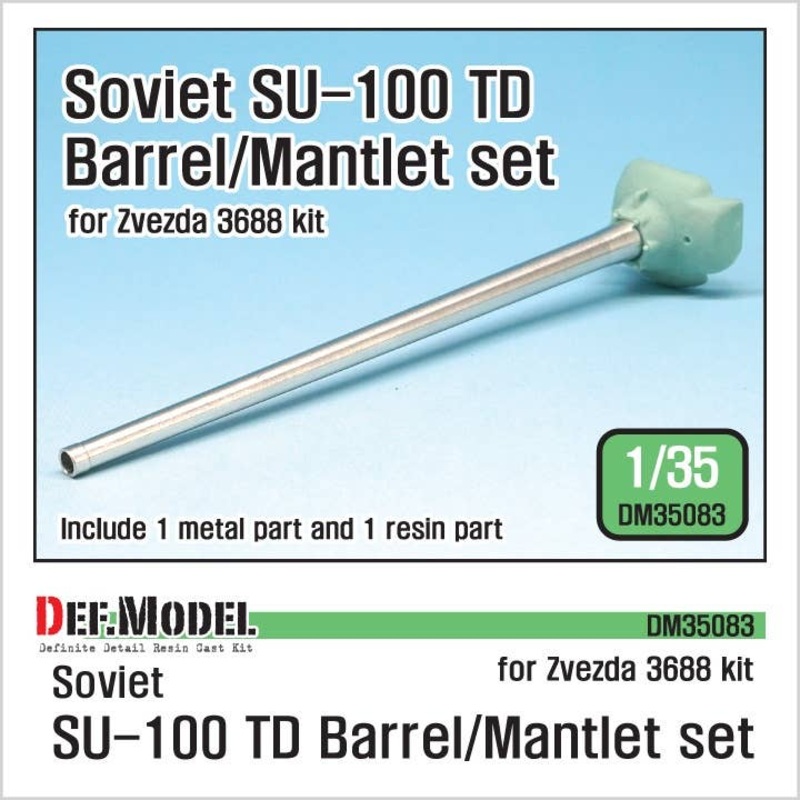 1/35 Soviet SU-100 TD Barrel/Mantlet Set (for Zvezda)