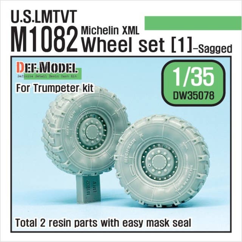 1/35 US M1082 LMTVT Michelin Sagged Wheel #1 (Trumpeter)