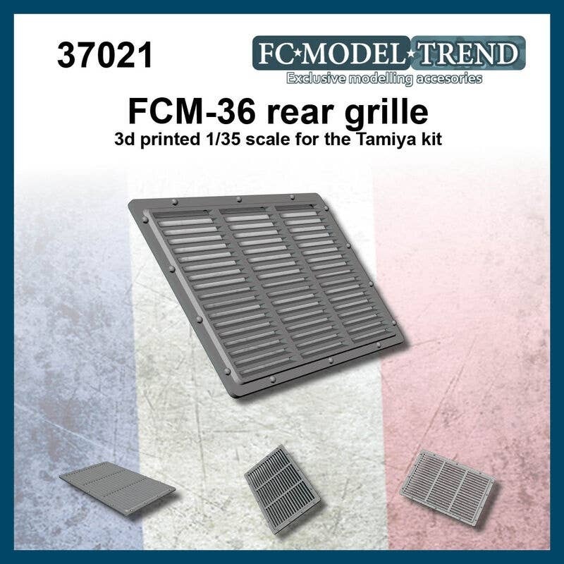 1/35 WWII French FCM36 Light Tank Rear Upper Grille (for Tamiya)