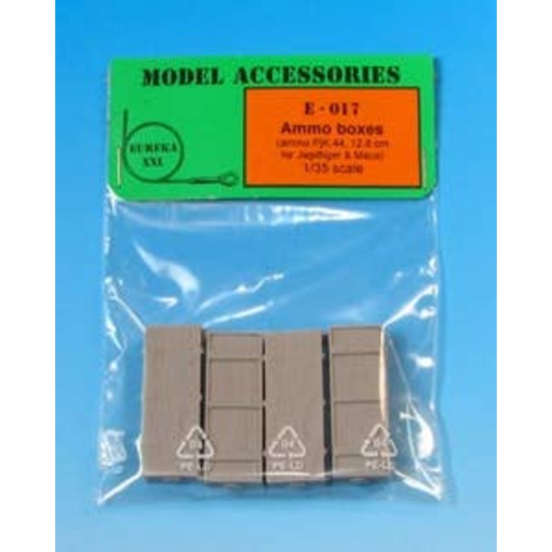 1/35 WWII Germany 12.8cm KwK44 Ammunition Box (For Mouse) (4pcs Set)