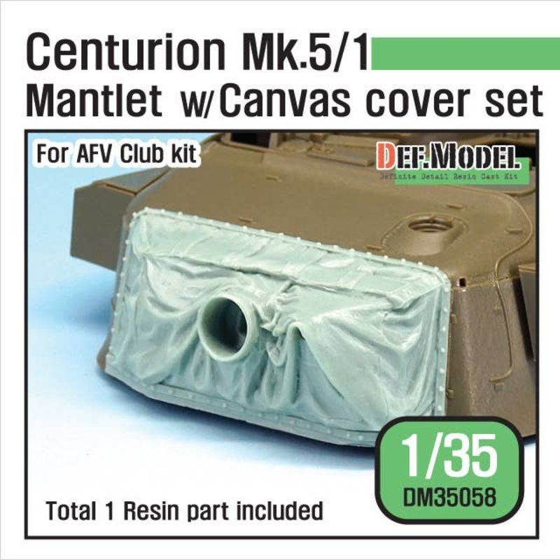 1/35 Centurion Mk.5/1 Mantlet w/ Canvas Cover Set (AFV Club)