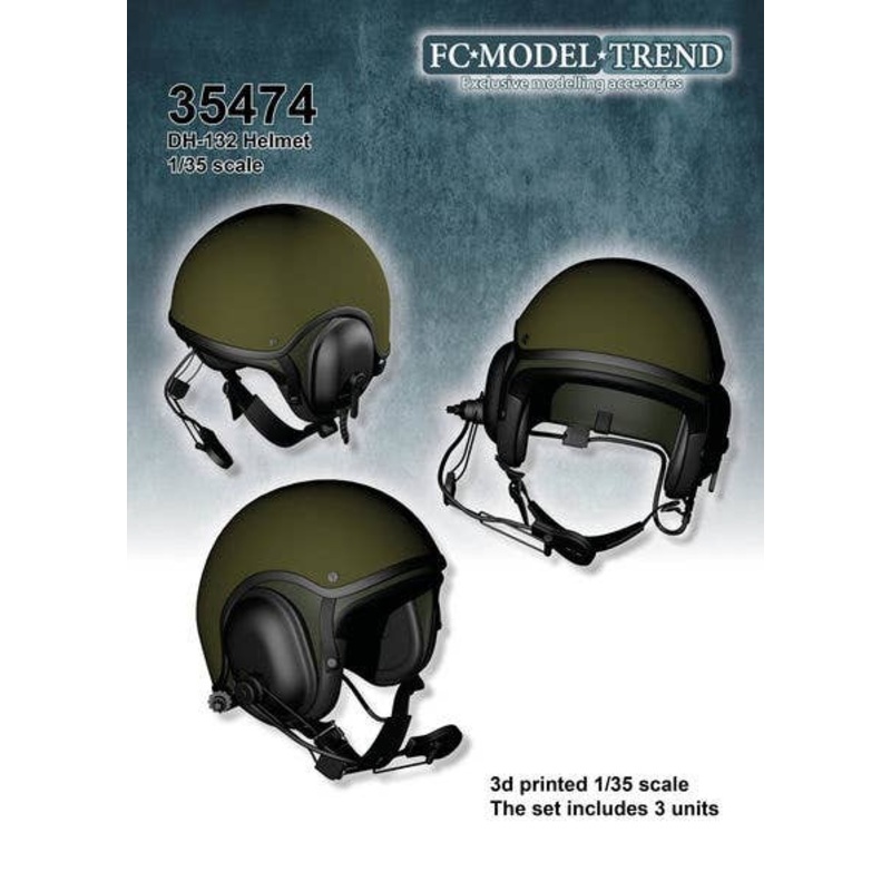 1/35 DH-132 Tank Helmet Set (3 pieces)