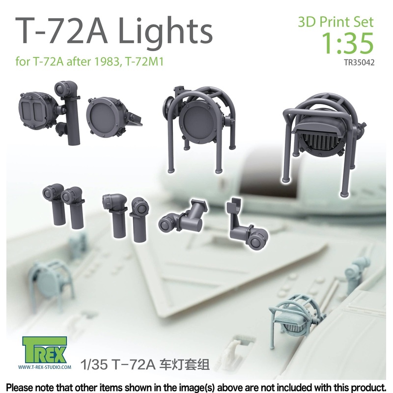 1/35 Headlight / Turn Signal Set for Russia T-72A (with Light Guard)