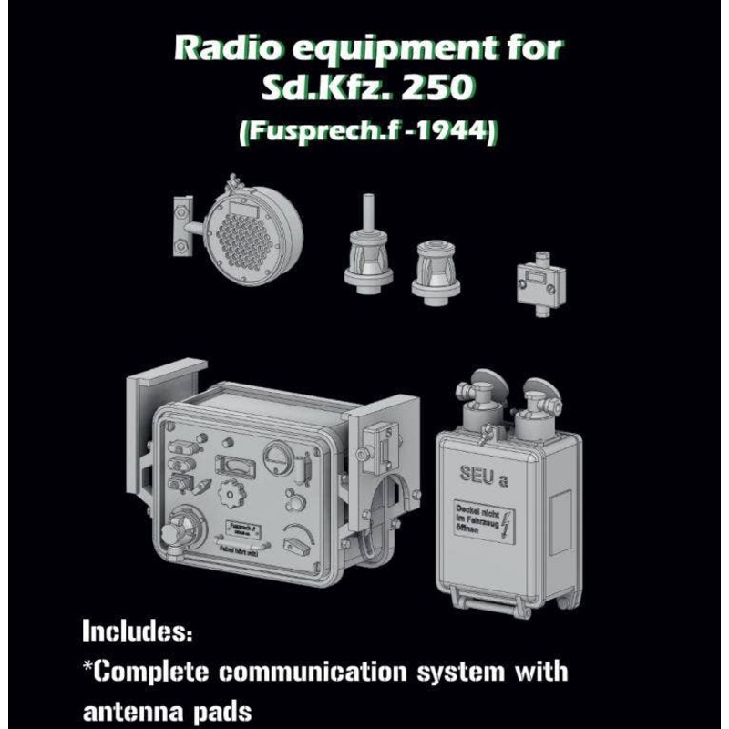 1/35 Radio equipment for Sd.Kfz. 250 (Fusprech.f-1944)