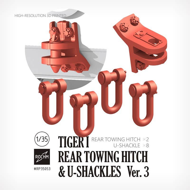 1/35 Rear Towing Hold for WWII German Tiger I Heavy Tank / U-shaped Shackle Set Ver.3