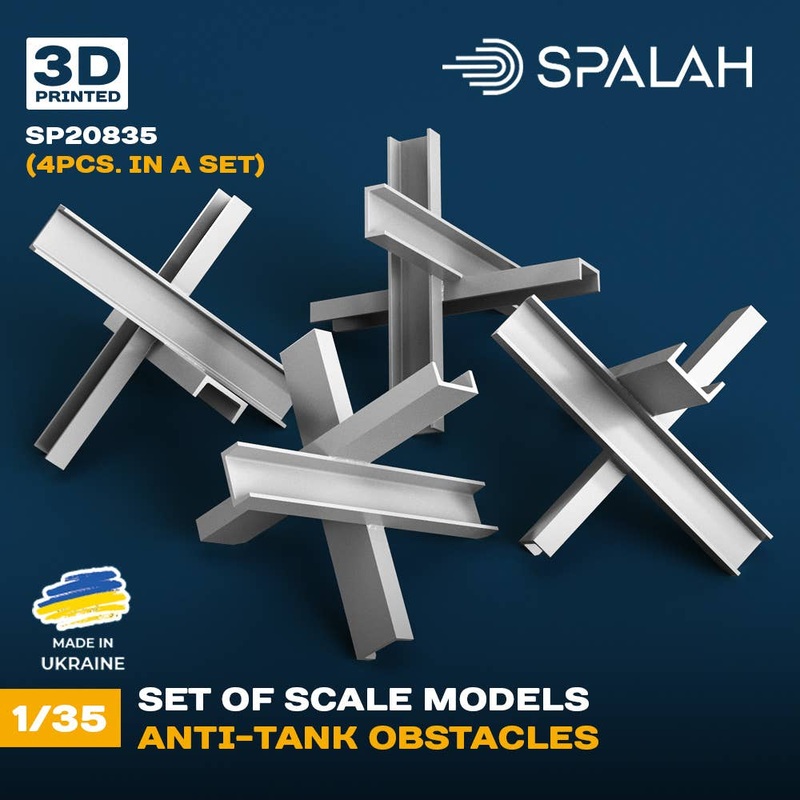 1/35 Set of scale models Anti-tank obstacles, (4 pcs)