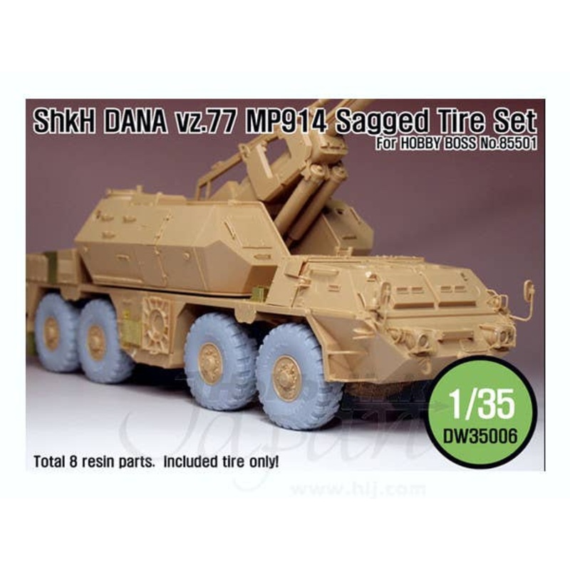 1/35 ShkH DANA vz.77 MP914 Sagged Tire Set (for Hobby Boss)
