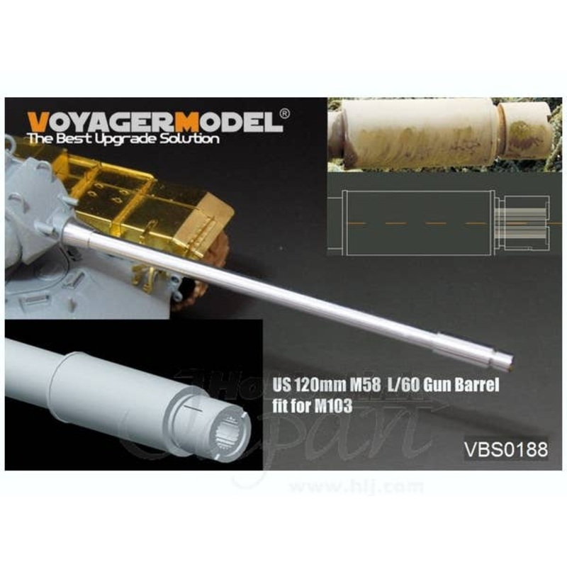 1/35 US 120mm M58 L/60 Gun Barrel for M103 (For All)
