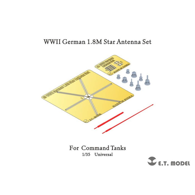 1/35 WWII German 1.8m Vehicle Whip Antenna Set (for Command vehicle)