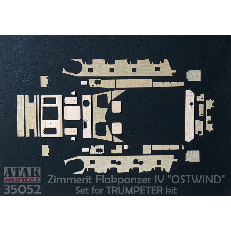 1/35 WWII Germany IV Flakpanzer Zimmerit Set for Ostwind (for Trumpeter)