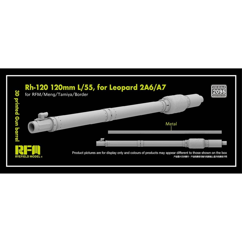 1/35 3D Printed Gun Barrel Rh-120 120mm L/55 for Leopard 2A6/A7 (for RFM//Meng/Tamiya/Border)