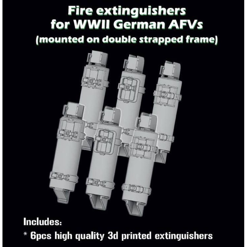 1/35 Fire extinguishers for WW II German AFV (2 strap ver.)