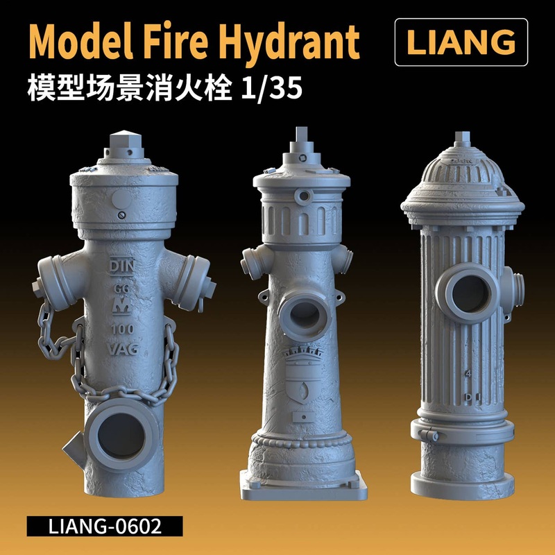 1/35 Fire Hydrant (4 Types, 3pcs each, w/accessories)