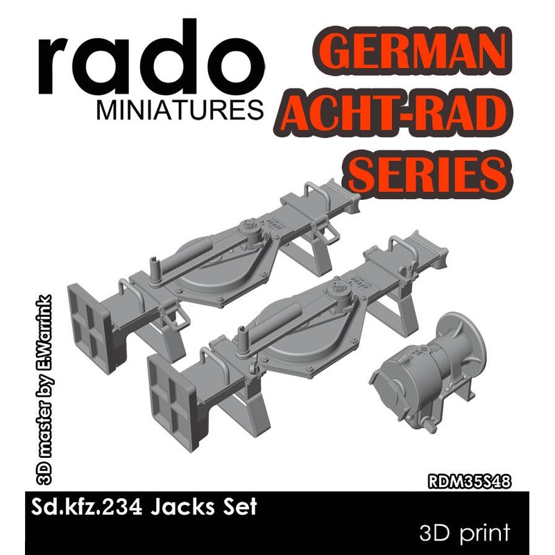 1/35 German Acht-Rad Series Sd.kfz.234 Jacks Set (3 pcs)