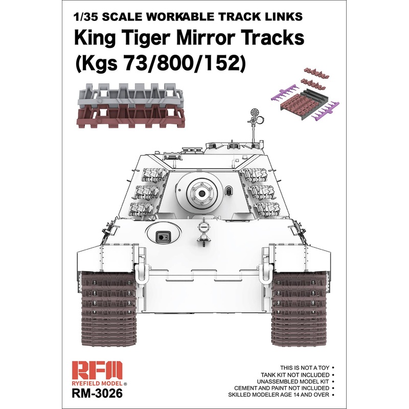 1/35 King Tiger Workable Mirror Tracks
