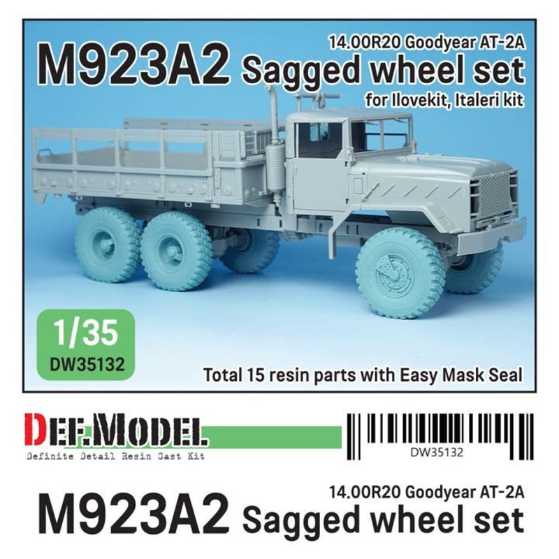 1/35 M923A2 BIG FOOT Truck Goodyear Sagged Wheel Set (for Ilovekit, Italeri)
