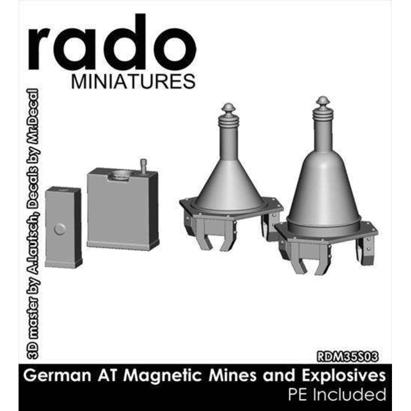 1/35 WW.II German AT Magnetic Mines and Explosives with Etching Parts and Decals