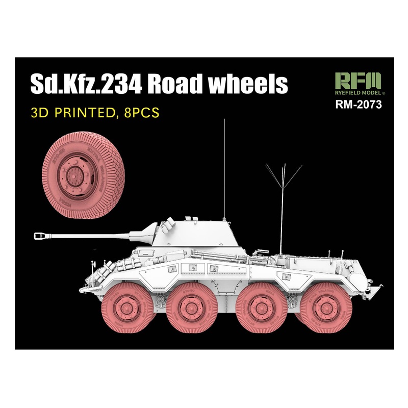 1/35 3D PRINTED ROAD WHEELS FOR SD.KFZ.234/2 PUMA, 8PCS