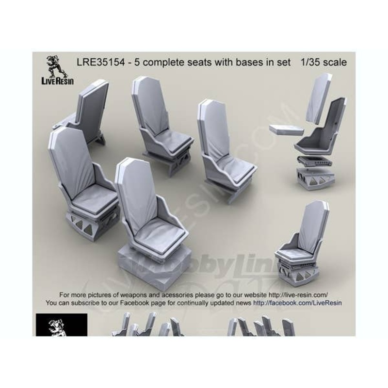 1/35 Ballistic Supplies HMMWV Armored Seat Set (for all)