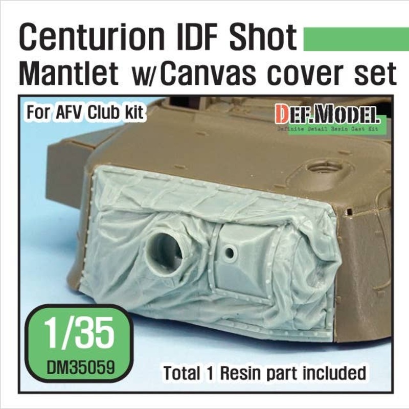 1/35 Centurion IDF Shot Mantlet w/ Canvas Cover Set (AFV Club)