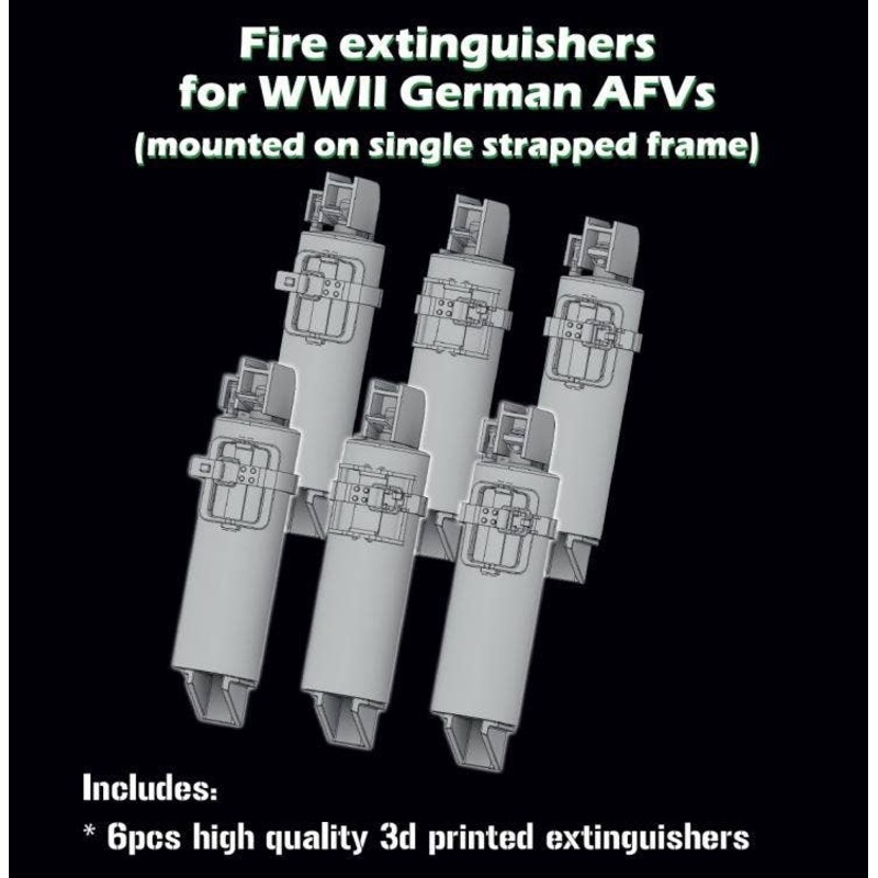 1/35 Fire extinguishers for WW II German AFV (1 strap ver.)