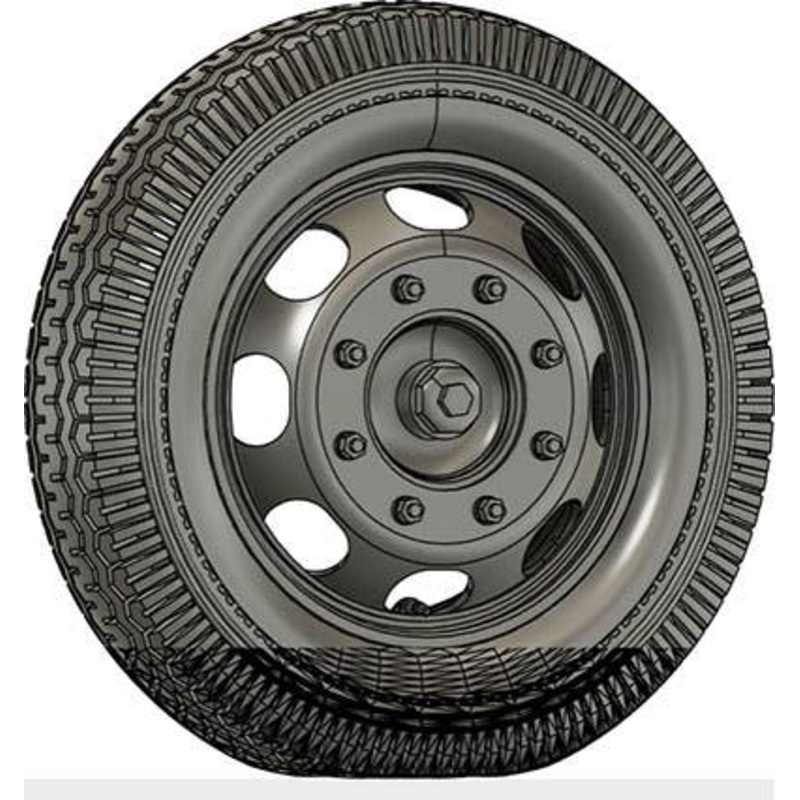 1/35 Front Wheel For Maultier (Self-Weight Deformable Tire) For Company D/S-Shaped Tread