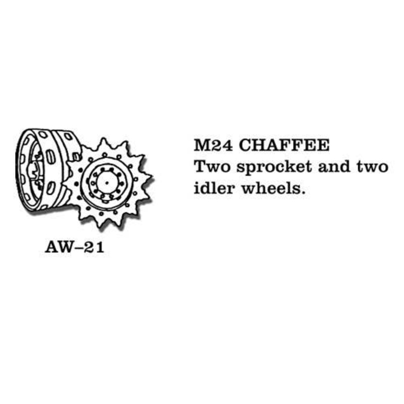 1/35 Metal Wheels for US M24 Chaffee
