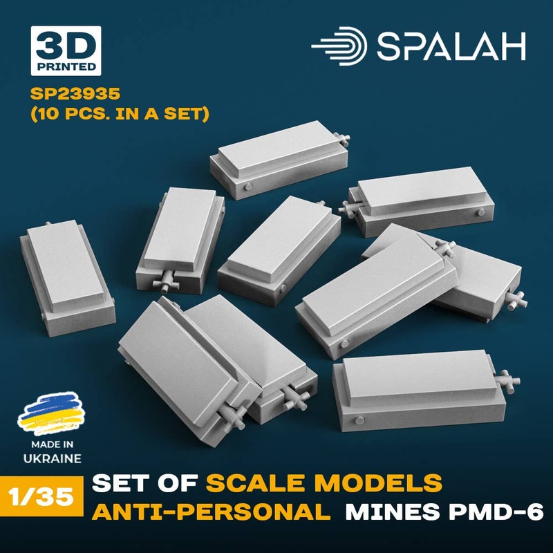 1/35 Set of scale models Anti-personal mines PMD-6, (10 pcs)