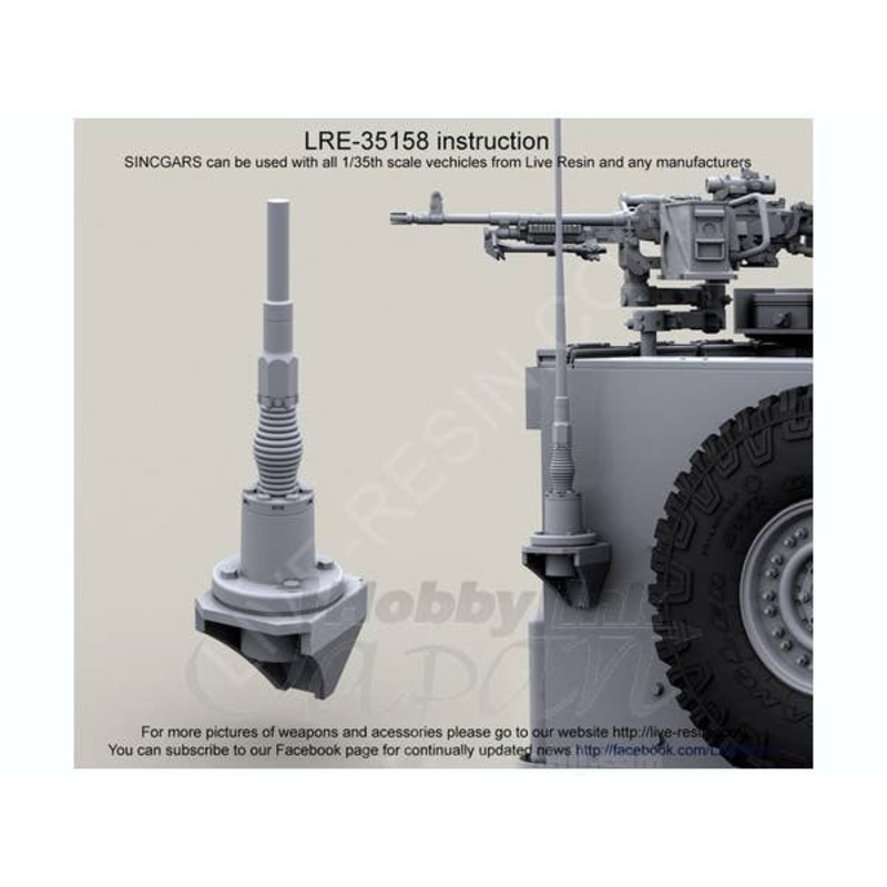 1/35 SINCGARS VHF Antenna AS-3900/VRC (30-88 Mhz) w/Base Matching Unit