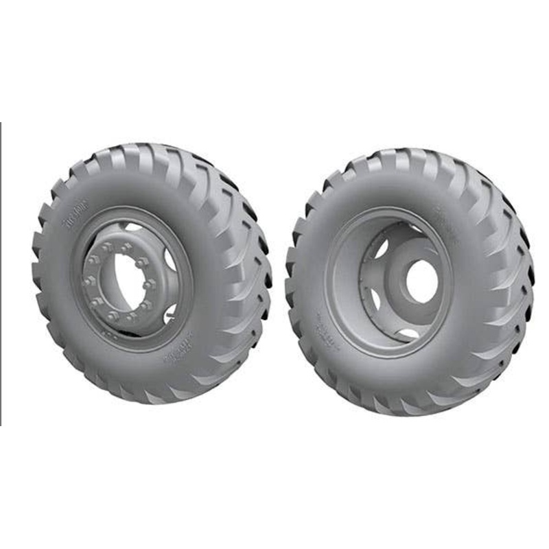 1/35 US Word La France Heavy Firestone Human Letter Pattern Tire Set 12 Resin Parts