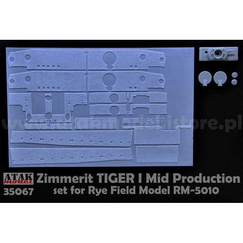 1/35 WWII Germany Tiger I Heavy Tank Zimmerit Set for Middle Type (Rye Field Model RM-5010)