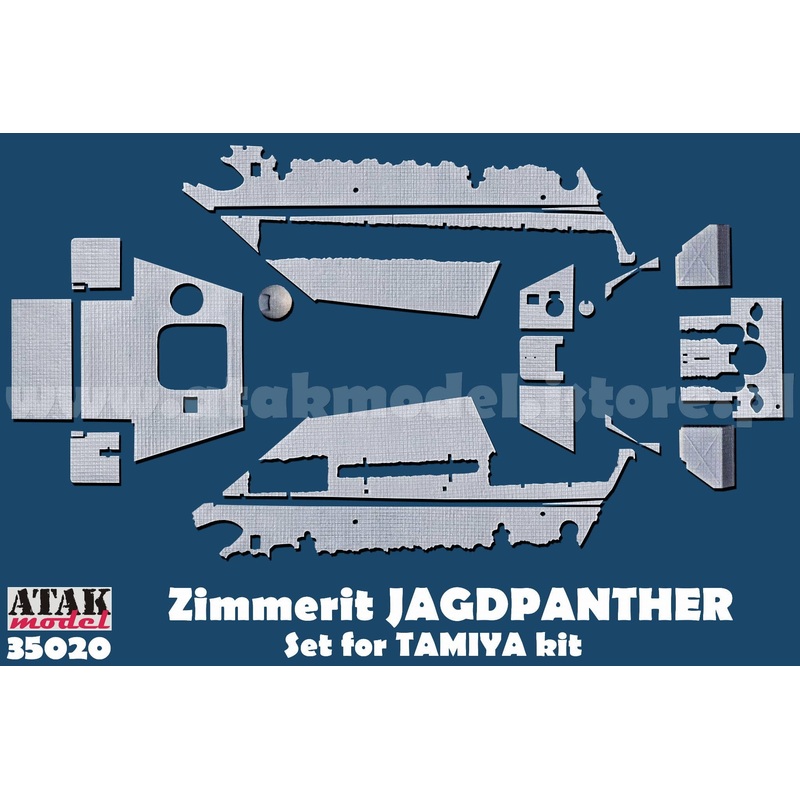 1/35 WWII Germany Zimmerit Set for Jagdpanther Tank Destroyer (for Tamiya)