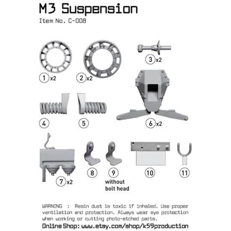 1/35 WWII M3 Suspension Revised Edition (for Dragon)