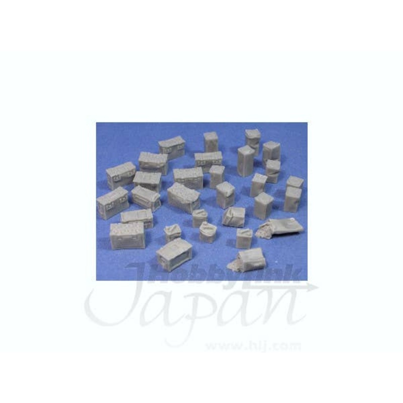 1/35 Damaged Ammo Boxes (x12), Biscuit Tins (x14), & Flimsies (x4)