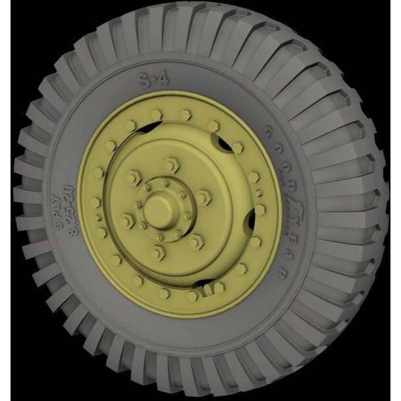 1/35 Front Roadwheels for M3 Halftrack (Goodyear)