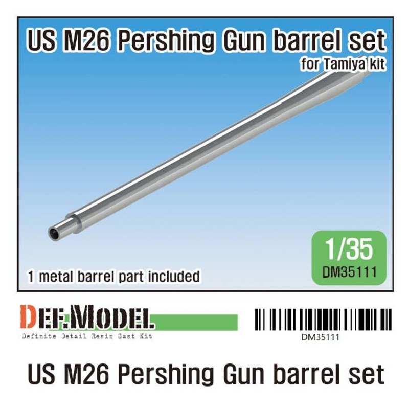1/35 Korean War U.S. Army M26 Pershing Metal Primer Barrel No Muzzle Brake (for Tamiya)