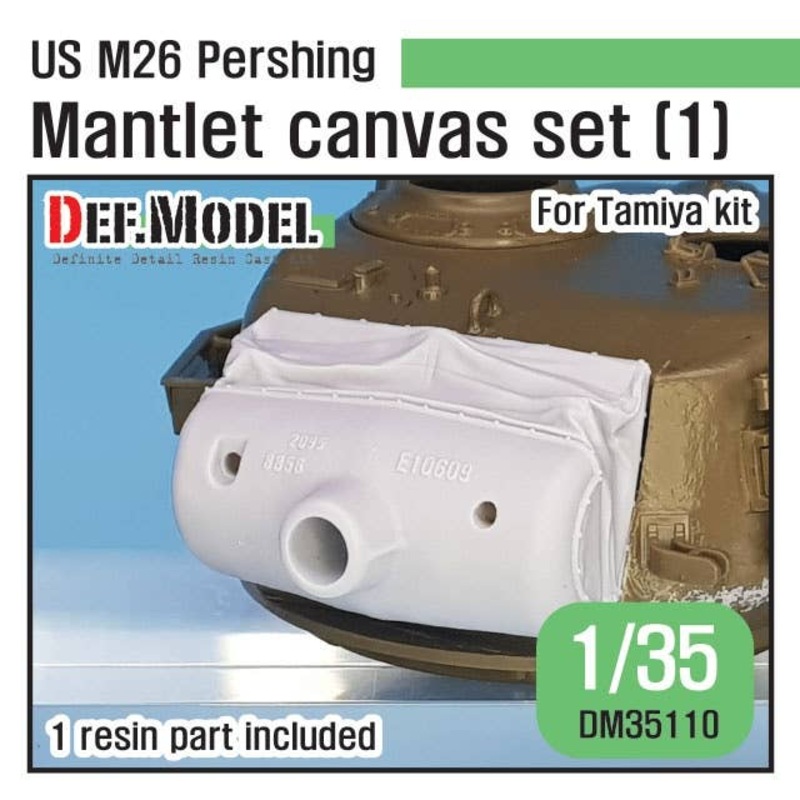 1/35 Korean War US Army M26 Pershing Shield Set with Canvas Cover Early Type (for Tamiya)