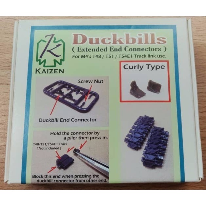 1/35 M4 Sherman Duckbills (Extended End Connectors) Curly Type