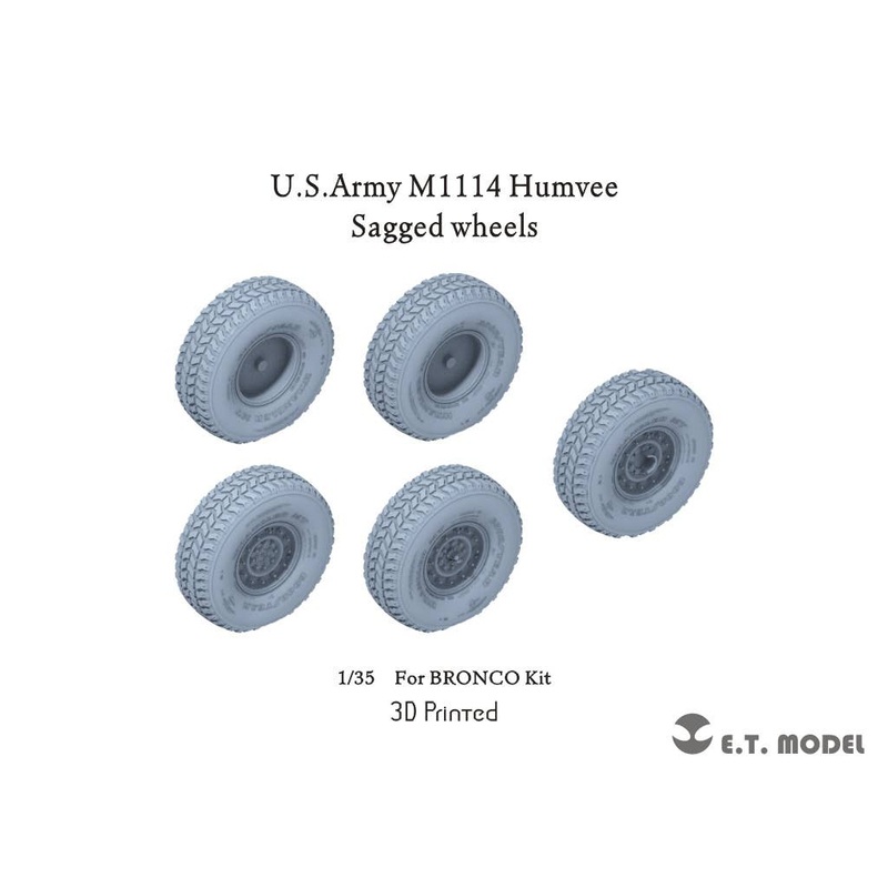 1/35 Modern American M1114 Humvee with self-weight deformation tire set (for Bronco)
