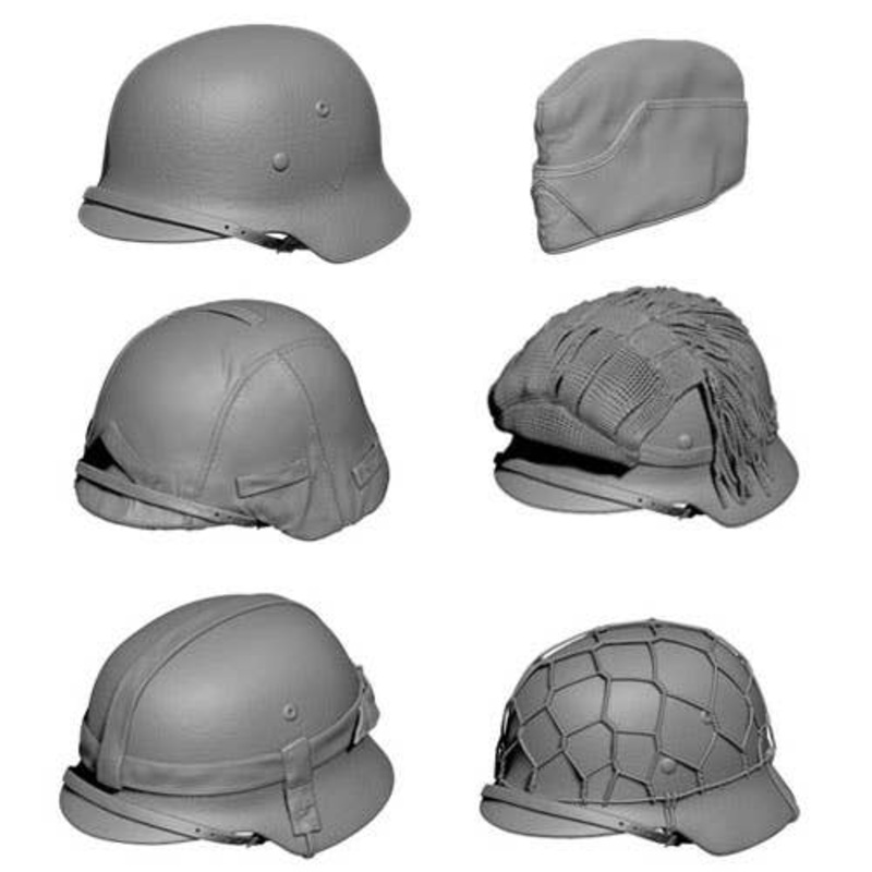 1/35 WWII Germany Helmet / Cap Set (6pcs)