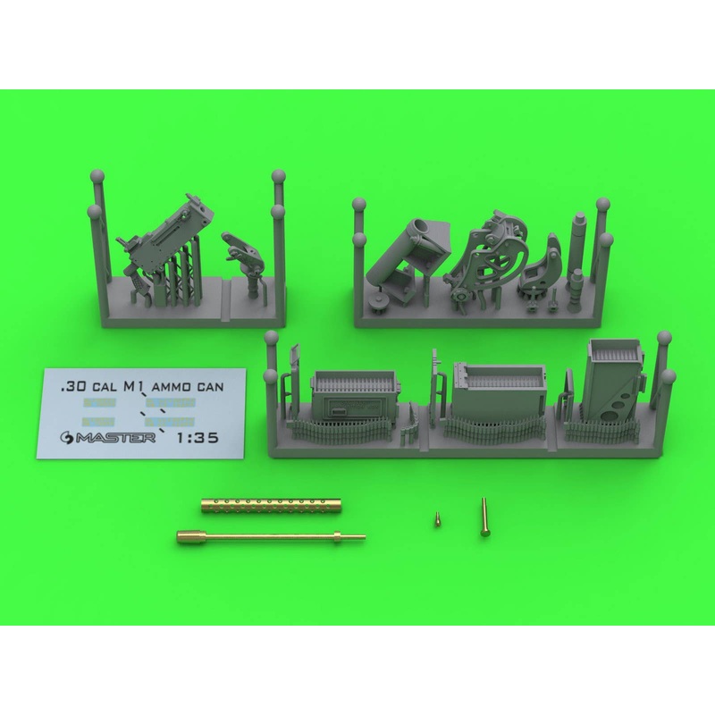 1/35 WWII/Modern American Browning M1919A4 .30 caliber (7.62mm) machine gun with M20 anti-aircraft gun mount/D7431 cradle